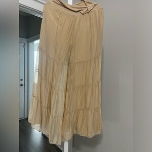 Wide leg silk pants made in Italy
